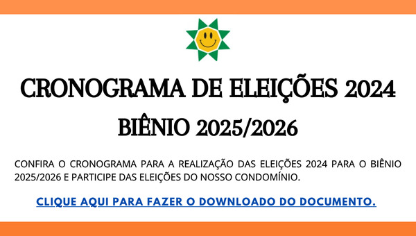 Cronograma de Eleições 2024